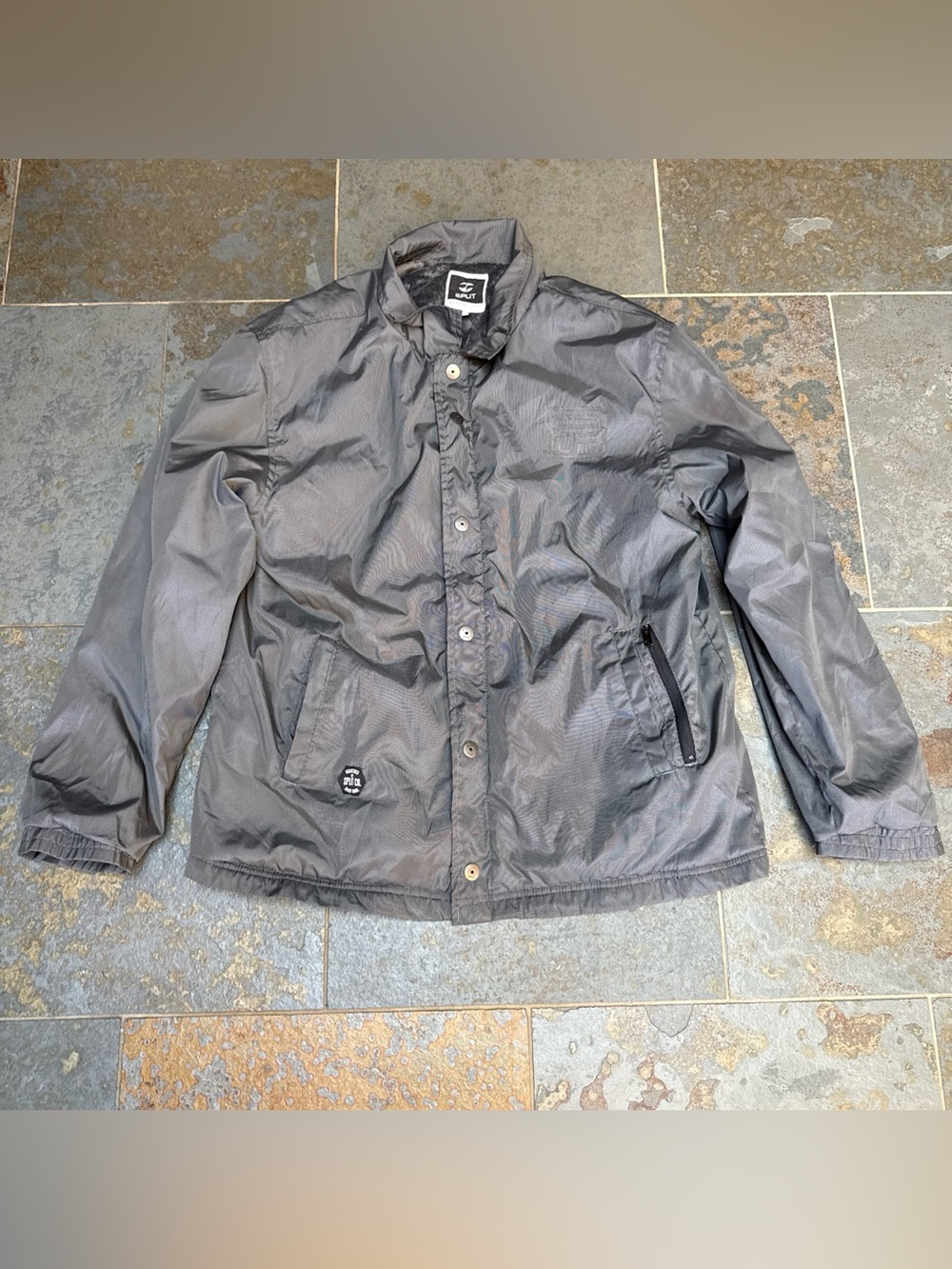 Y2K Split co. Men’s Gray lined heavy jacket size large